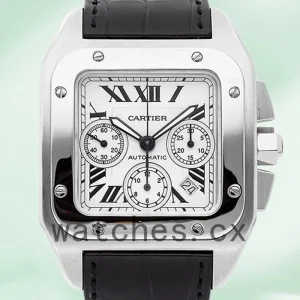 Cartier Santos W20090X8 Men's 42mm Automatic White Dial