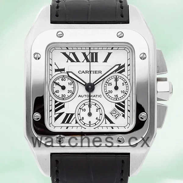 Cartier Santos W20090X8 Men's 42mm Automatic White Dial