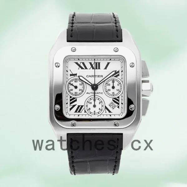 Cartier Santos W20090X8 Men's 42mm Automatic White Dial - Image 2