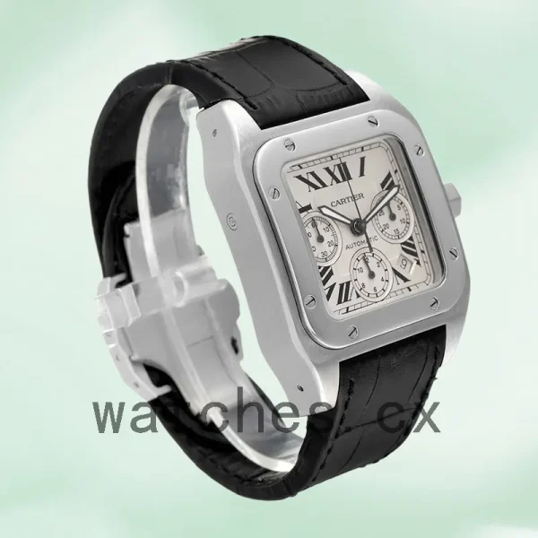 Cartier Santos W20090X8 Men's 42mm Automatic White Dial - Image 4