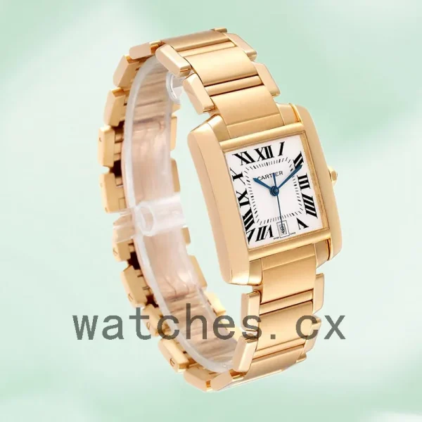 Cartier Tank Francaise W50001R2 Men's 34mm Silver White Dial Bracelet - Image 4