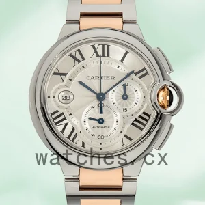 Cartier Ballon Bleu Men's W6920075 47mm Bracelet Silver Dial