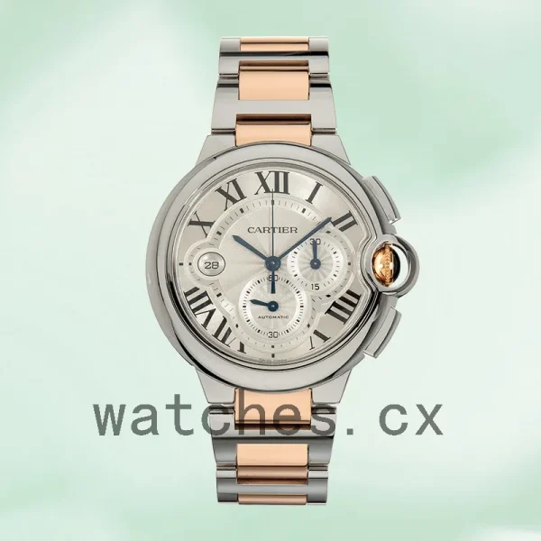 Cartier Ballon Bleu Men's W6920075 47mm Bracelet Silver Dial - Image 2