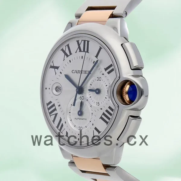 Cartier Ballon Bleu Men's W6920075 47mm Bracelet Silver Dial - Image 4