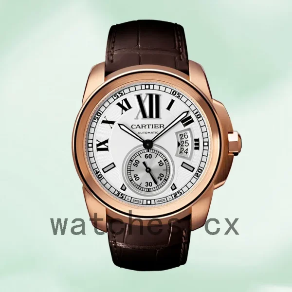 Cartier Calibre Men's W7100009 42mm Leather Strap - Image 2