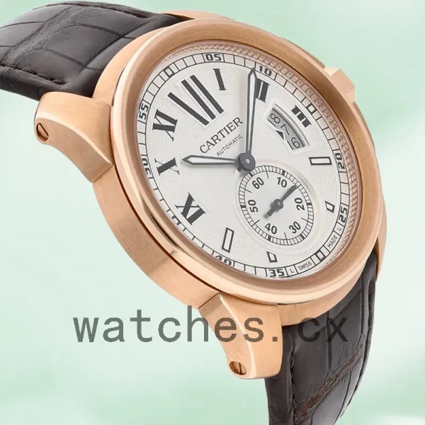 Cartier Calibre Men's W7100009 42mm Leather Strap - Image 3