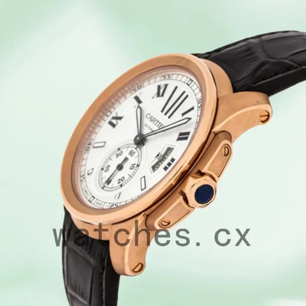 Cartier Calibre Men's W7100009 42mm Leather Strap - Image 4