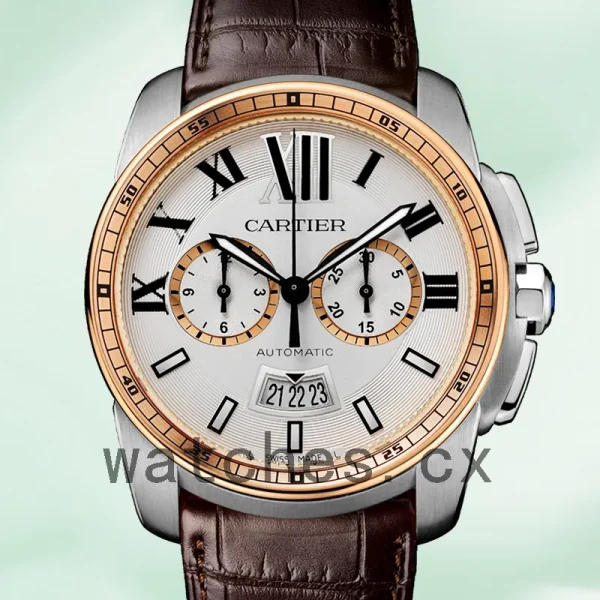 Cartier Calibre Men's 42mm W7100043 Quartz Silver-tone