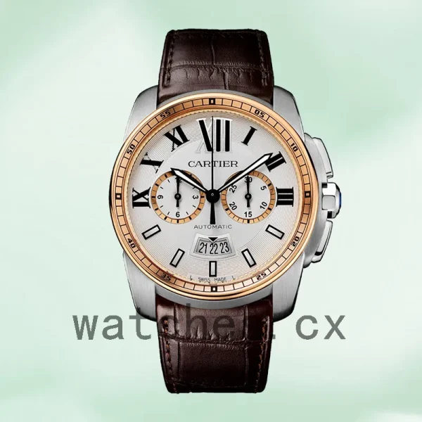 Cartier Calibre Men's 42mm W7100043 Quartz Silver-tone - Image 2