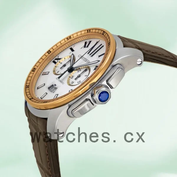 Cartier Calibre Men's 42mm W7100043 Quartz Silver-tone - Image 4
