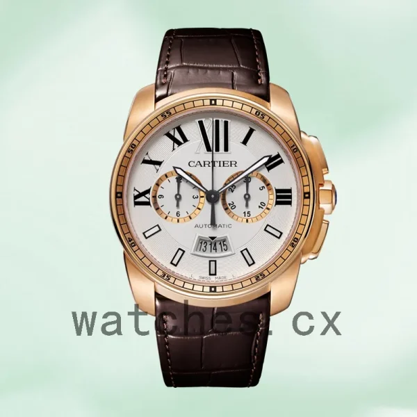 Cartier Calibre 42mm W7100044 Men's Quartz Rose Gold-tone - Image 2