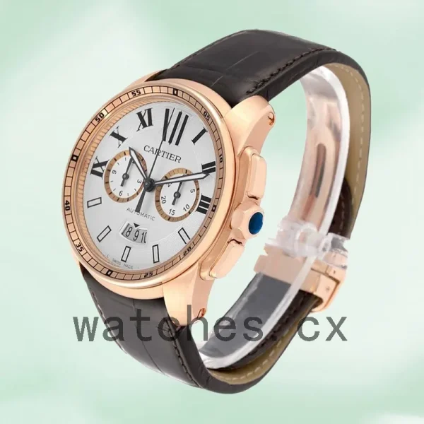 Cartier Calibre 42mm W7100044 Men's Quartz Rose Gold-tone - Image 3