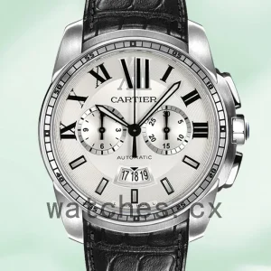 Cartier Calibre W7100046 42mm Men's Leather Strap