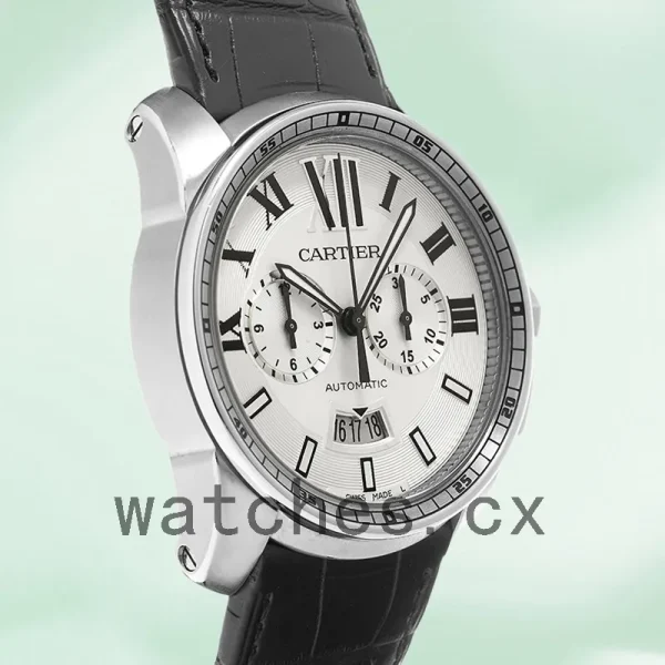 Cartier Calibre W7100046 42mm Men's Leather Strap - Image 3