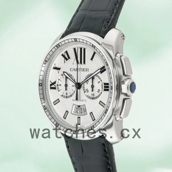 Cartier Calibre W7100046 42mm Men's Leather Strap - Image 4