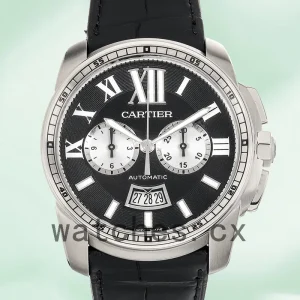 Cartier Calibre 42mm W7100060 Men's Quartz Leather Strap