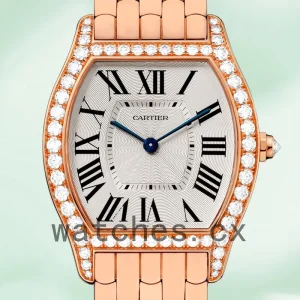 Cartier Tortue WA501012 30mm Ladies Quartz Rose Gold-tone