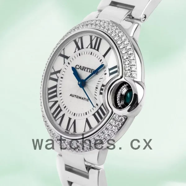 Cartier Ballon Bleu Ladies WE902065 33mm/36mm Automatic Silver White Dial - Image 3