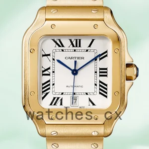 Cartier Santos WGSA0029 Men's 39mm Bracelet White Dial