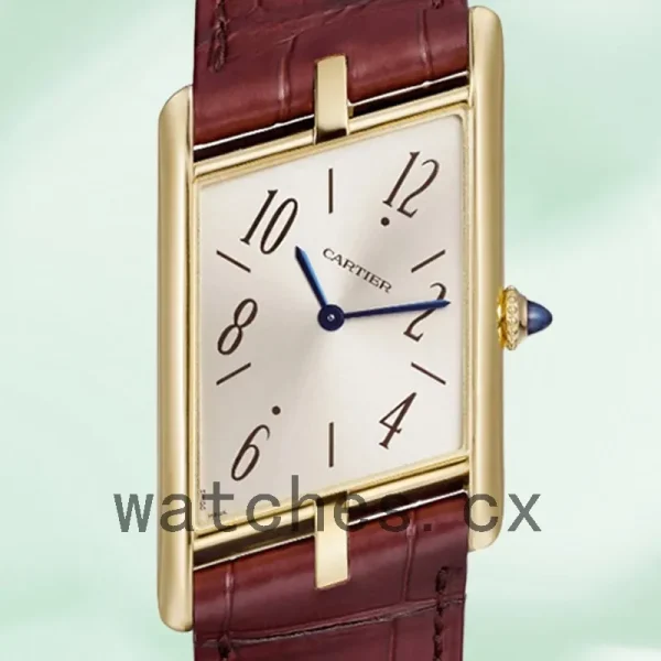 Cartier Tank Asymetrique 26mm WGTA0044 Men's Gold-tone White Dial