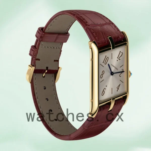 Cartier Tank Asymetrique 26mm WGTA0044 Men's Gold-tone White Dial - Image 3