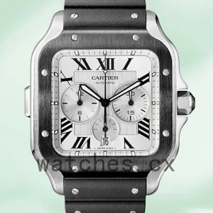 Cartier Santos 43mm WSSA0017 Men's Silver Dial