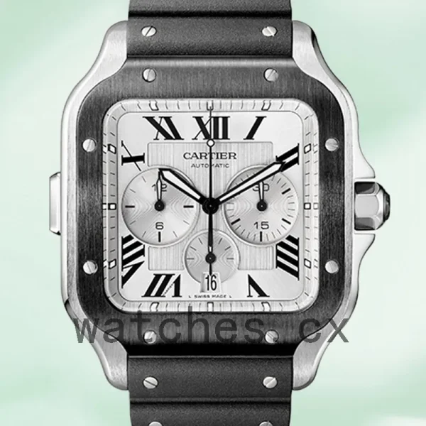 Cartier Santos 43mm WSSA0017 Men's Silver Dial
