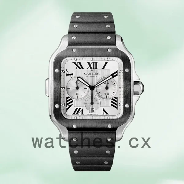 Cartier Santos 43mm WSSA0017 Men's Silver Dial - Image 2