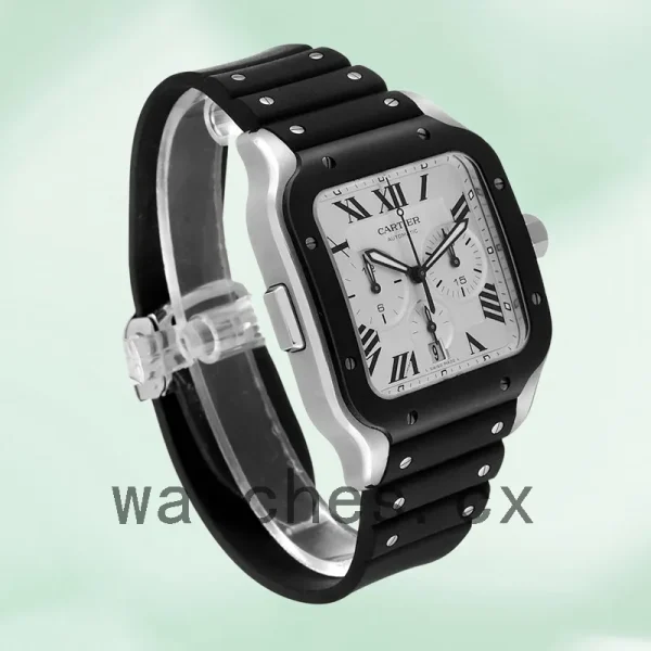 Cartier Santos 43mm WSSA0017 Men's Silver Dial - Image 4