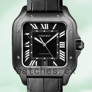 Cartier Santos WSSA0039 39mm Men's Leather Strap Automatic