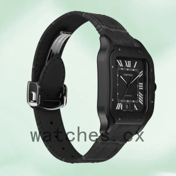 Cartier Santos WSSA0039 39mm Men's Leather Strap Automatic - Image 4