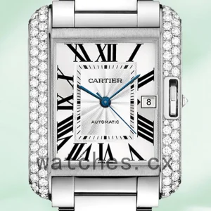 Cartier Tank Anglaise Ladies 36mm WT100010 Silver Dial