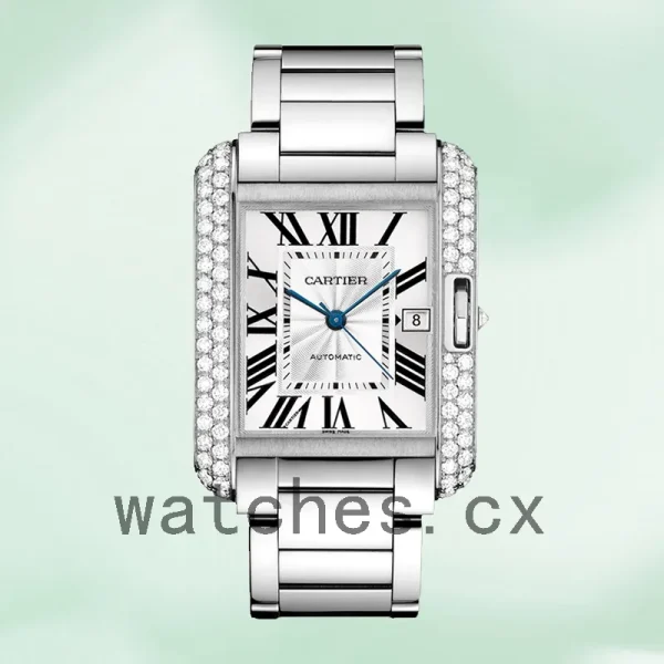 Cartier Tank Anglaise Ladies 36mm WT100010 Silver Dial - Image 2