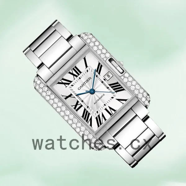 Cartier Tank Anglaise Ladies 36mm WT100010 Silver Dial - Image 3