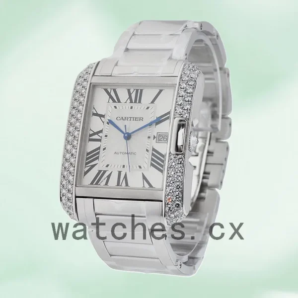 Cartier Tank Anglaise Ladies 36mm WT100010 Silver Dial - Image 4