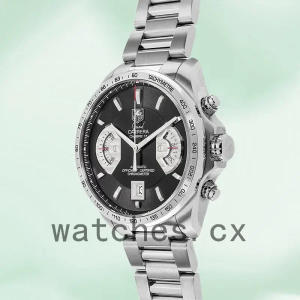 Tag Heuer Grand Carrera Men CAV511A.BA0902 43mm Silver-tone Black Dial - Image 3