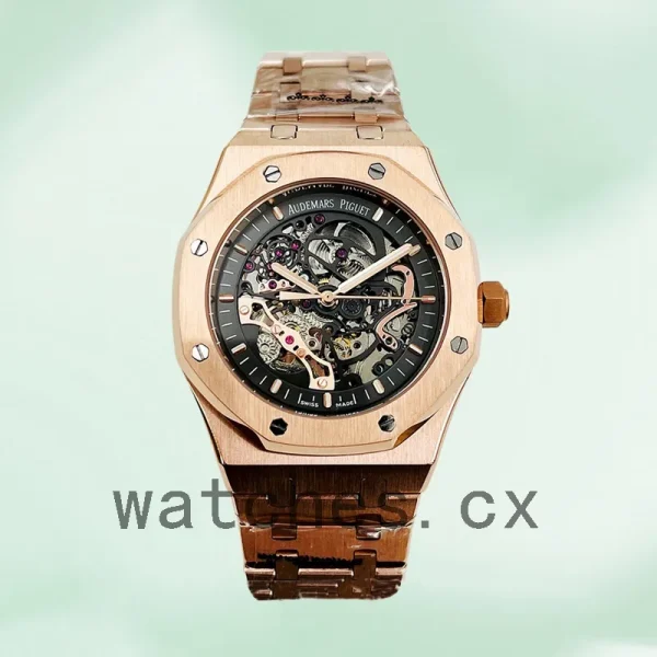 Audemars Piguet Royal Oak 15407OR.OO.1220OR.01 Men's 42mm Bracelet Black Dial - Image 2
