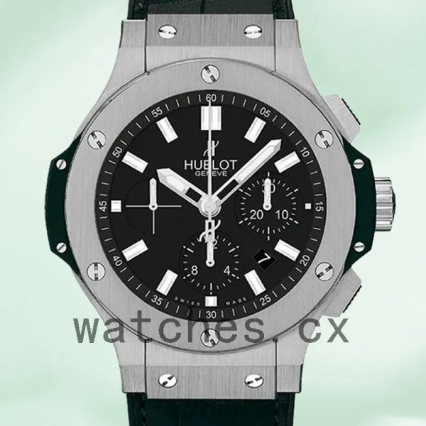 Hublot Big Bang 301.SX.1170.GR Men 44mm Black Dial Leather Strap