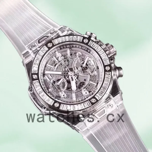 Hublot Big Bang 411.JX.4802.RT.1904 45mm Men's Transparent Rubber Band - Image 4
