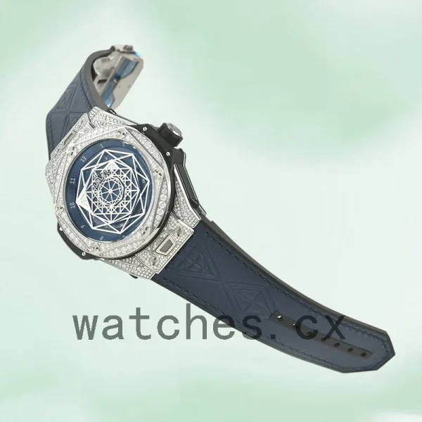 Hublot Big Bang Men 415.NX.7179.VR.1704.MXM18 45mm Leather Strap Blue Dial - Image 3