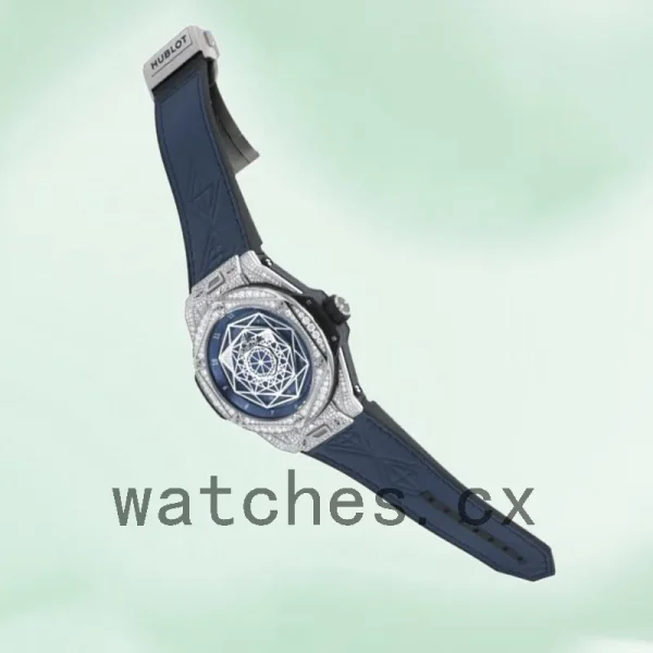 Hublot Big Bang Men 415.NX.7179.VR.1704.MXM18 45mm Leather Strap Blue Dial - Image 4