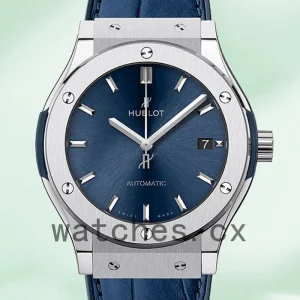 Hublot Classic Fusion Men's 511.NX.7170.LR/542.NX.7170.LR 43mm/42mm/45mm Silver-tone Blue Dial