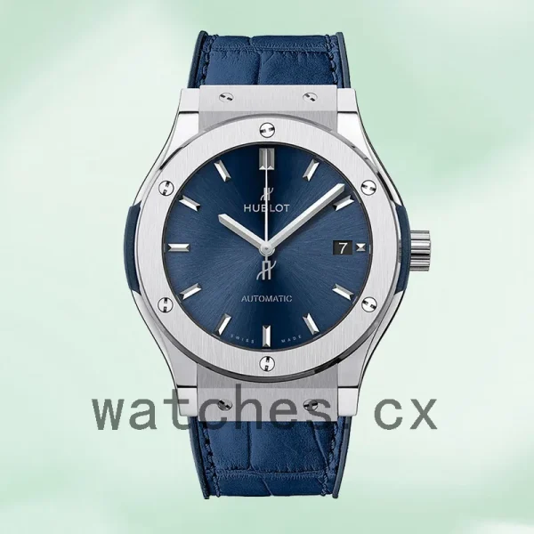 Hublot Classic Fusion Men's 511.NX.7170.LR/542.NX.7170.LR 43mm/42mm/45mm Silver-tone Blue Dial - Image 2