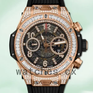 Hublot Big Bang 411.OX.1180.RX.0904 44mm Men Diamonds Rubber Band