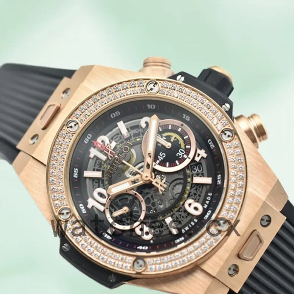 Hublot Big Bang Men 44mm 411.OX.1180.RX.1104 Black Dial Rubber Band - Image 3