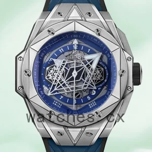 Hublot Big Bang 44mm Men 418.NX.5107.RX.MXM20 Silver-tone Blue Dial