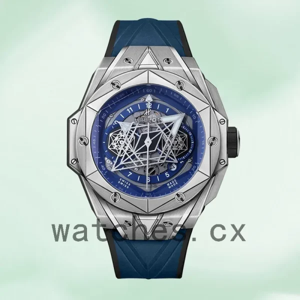 Hublot Big Bang 44mm Men 418.NX.5107.RX.MXM20 Silver-tone Blue Dial - Image 2