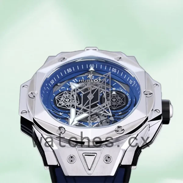 Hublot Big Bang 44mm Men 418.NX.5107.RX.MXM20 Silver-tone Blue Dial - Image 3