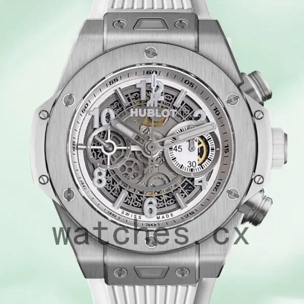 Hublot Big Bang 44mm 441.NE.2011.RW Men Skeleton Dial Rubber Band
