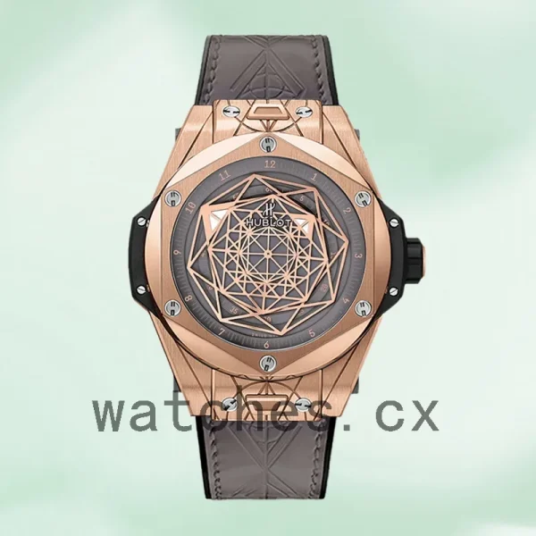 Hublot Big Bang Men 465.OS.7048.VR.1204.MXM20-001 44mm Rose Gold-tone Leather Strap - Image 2